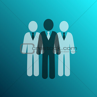 Vector businessman team icon