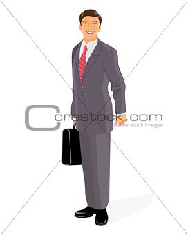 Businessman with briefcase