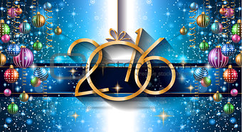 2016 Happy New Year Background for your Christmas Flyers