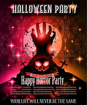 Halloween Night Event Flyer Party template 