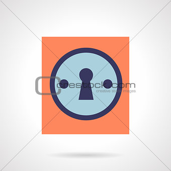 Keyhole flat color style vector icon