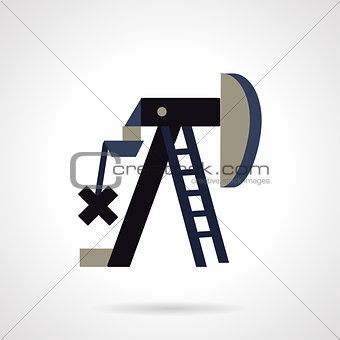 Flat color vector icon for oil extraction.