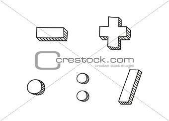 Hand drawn vector icon isolated on white background