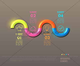 Business Infographics tube concept.