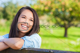 Beautiful Asian Eurasian Girl Smiling with Perfect Teeth