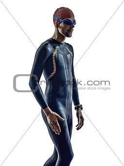 man triathlon ironman athlete swimmers