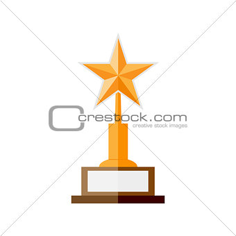 Vector illustration of gold star award