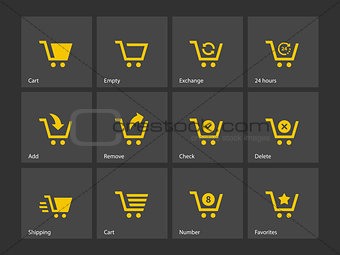 Shopping cart icons.
