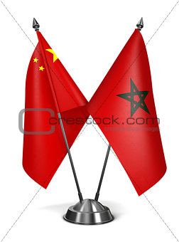 China and Morocco - Miniature Flags.