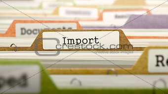 File Folder Labeled as Import