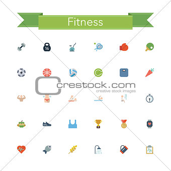 Fitness Flat Icons