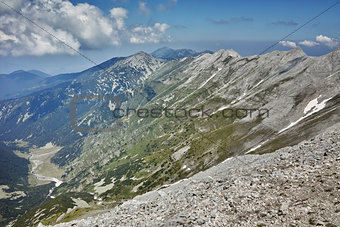 Panorama from Vihren Peak to Banski Suhodol Peak and Koncheto