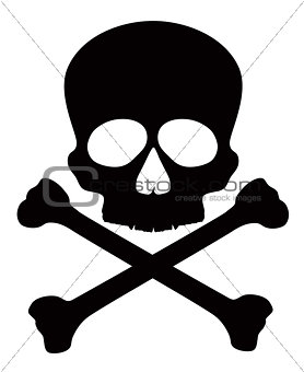 Skull with Crossbones Illustration