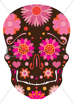 Mexican Skull Art Illustration