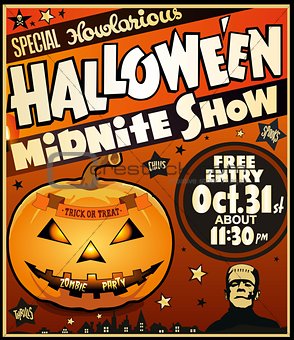 Halloween vintage poster