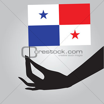 Hand with Panama flag