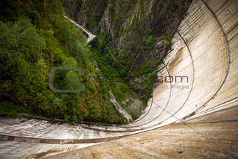 Bicaz Dam heigh seen from the top