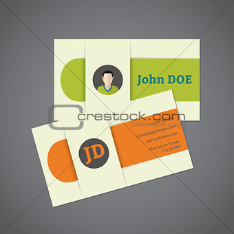 Business card with photo and monogram