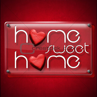 Home Sweet Home - Glass Plate