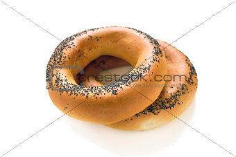 Bagels with poppy seeds.