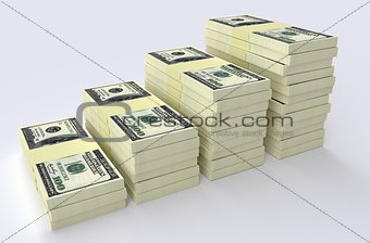 Big money stack. Finance concepts