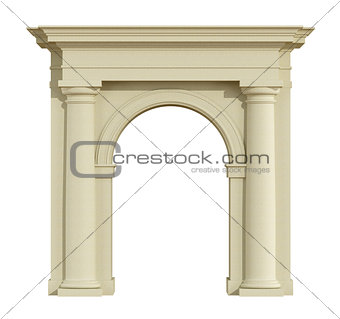 Classic arch isolated on white