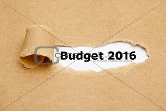Budget 2016 Torn Paper Concept