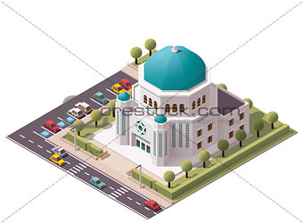 Vector isometric synagogue