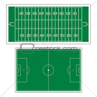 Field to play football, vector illustration.