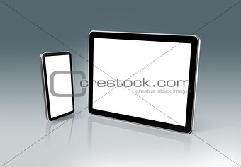High Tech mobile phone and digital tablet pc