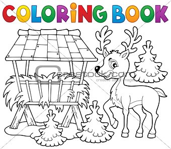 Coloring book deer theme 2