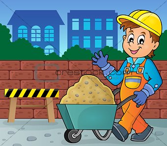 Construction worker theme image 2