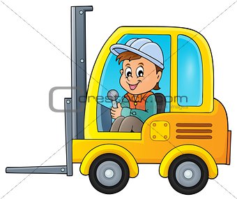 Fork lift truck theme image 2