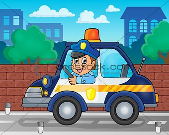 Police car theme image 2
