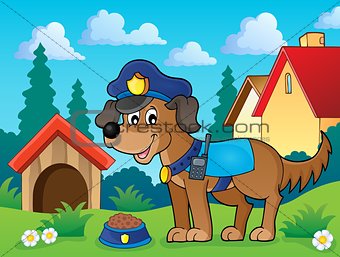 Police dog theme image 2