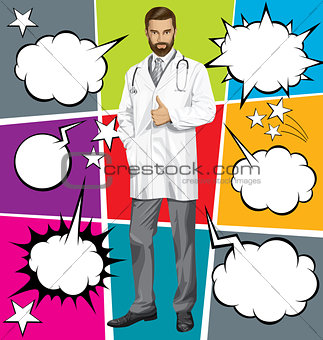 Vector Doctor With Stethoscope