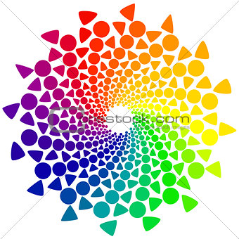 Color Wheel with circles and triangles