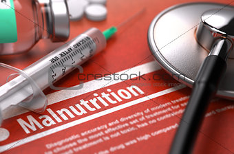 Malnutrition. Medical Concept.
