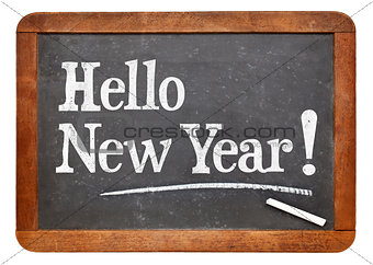 Hello New Year on blackboard