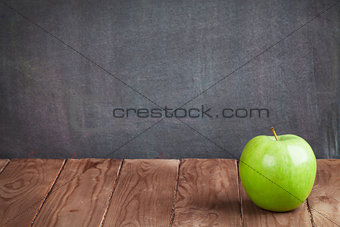 Apple fruit on classroom table