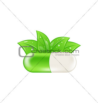 Pills and Herbs Isolated
