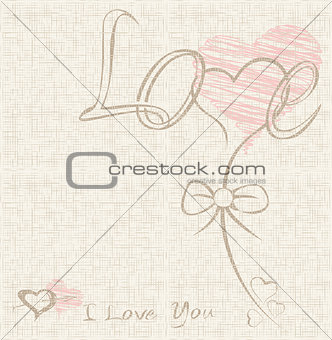 vector Hearts, Valentine background. The valentines day. Love heart. Hand drawn icons symbols.
