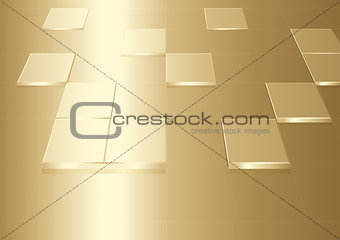 Gold Background With Squares