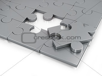 Missing Piece of Jigsaw Puzzle.