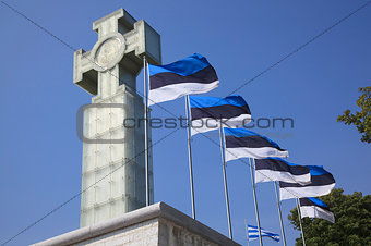 Estonian Flags & Cross - Tallinn