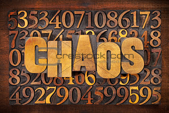 chaos and numbers word abstract