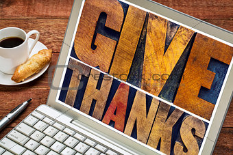 Give thanks - Thanksgiving concept