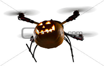 Halloween Drone on White
