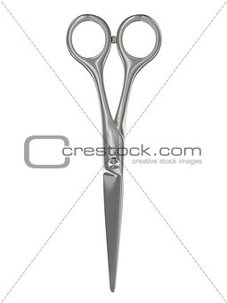 Closed scissors disposed by vertical