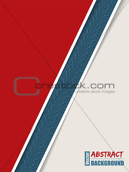 Abstract brochure with tire track stripe